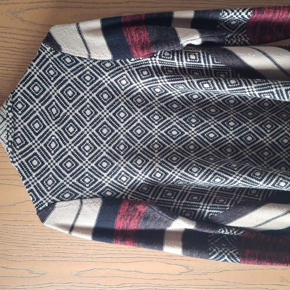 Indigo Black and Cream Striped Cardigan - Picture 4 of 4